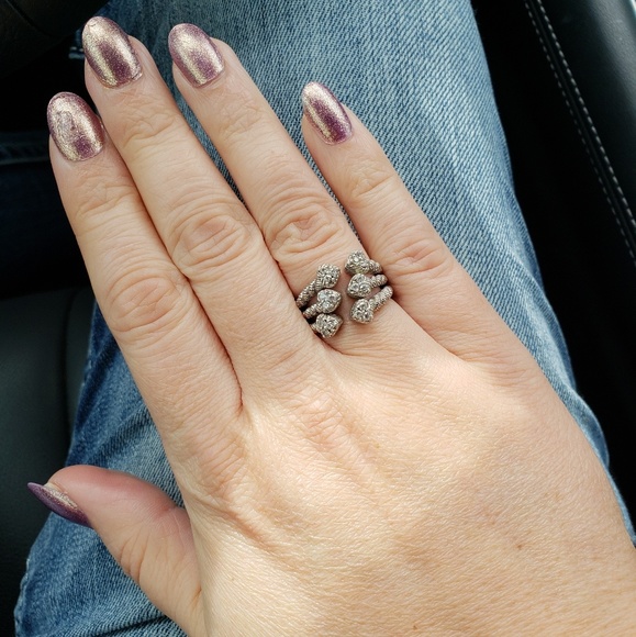 ❌SOLD Judith Ripka Diamonique Sterling Ring 7 - Picture 4 of 8